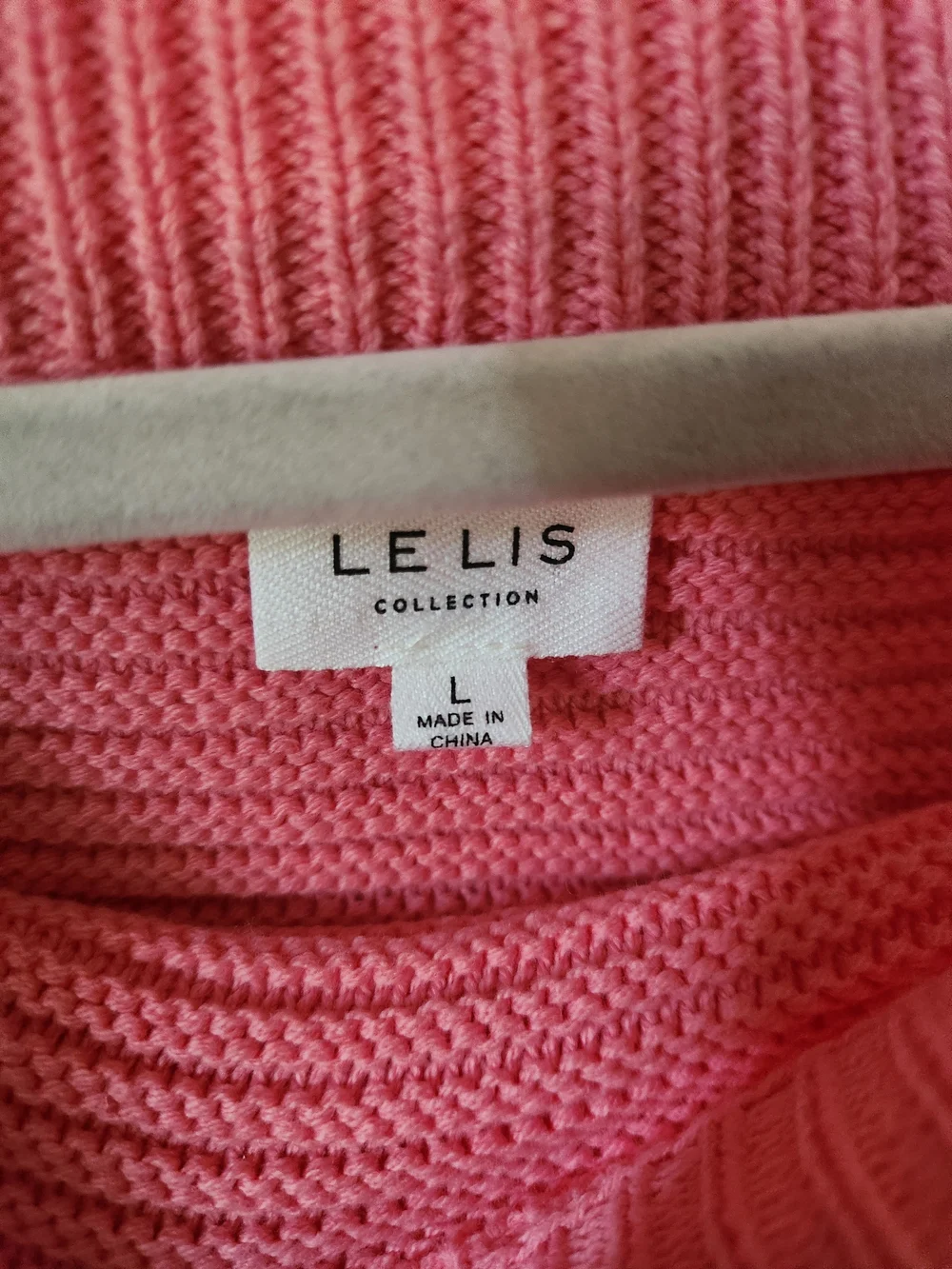 Le Lis Pink Ribbed Midi Skirt